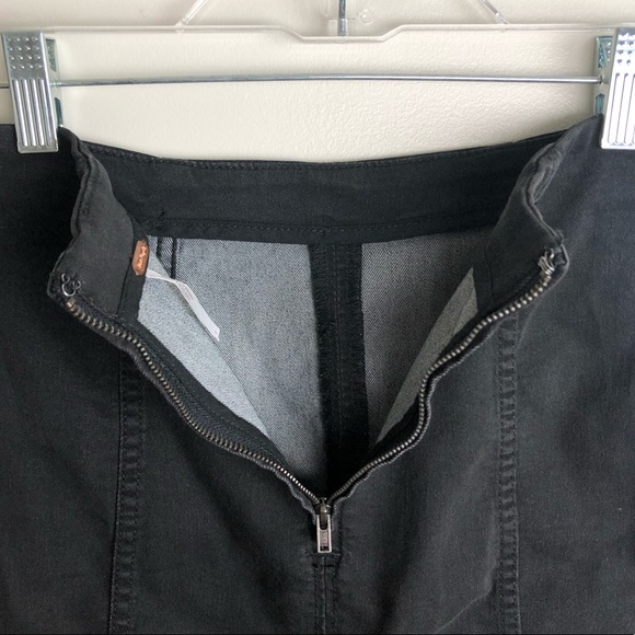 FREE PEOPLE Black Denim Mini Skirt - Picture 6 of 7